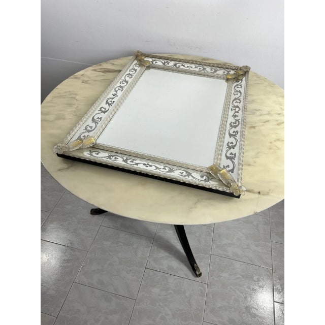 Mid-Century Venetian Wall Mirror in Murano Glass, 1960s For Sale - Image 4 of 10