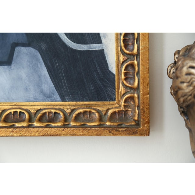 Original Framed Abstract Painting in Antique Gold Frame For Sale - Image 10 of 15