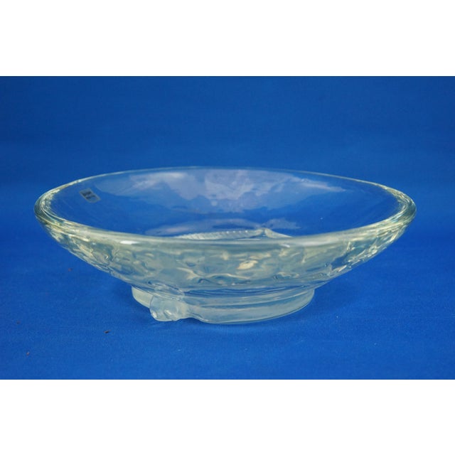 1970s Vintage Centerpiece Emptier in Iridescent Murano Glass with Leaf by Alfredo Barbini, 1950s For Sale - Image 5 of 18