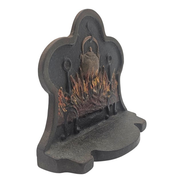 Early 20th Century American Cast-Iron Fireside Bookends, Pair For Sale - Image 14 of 15