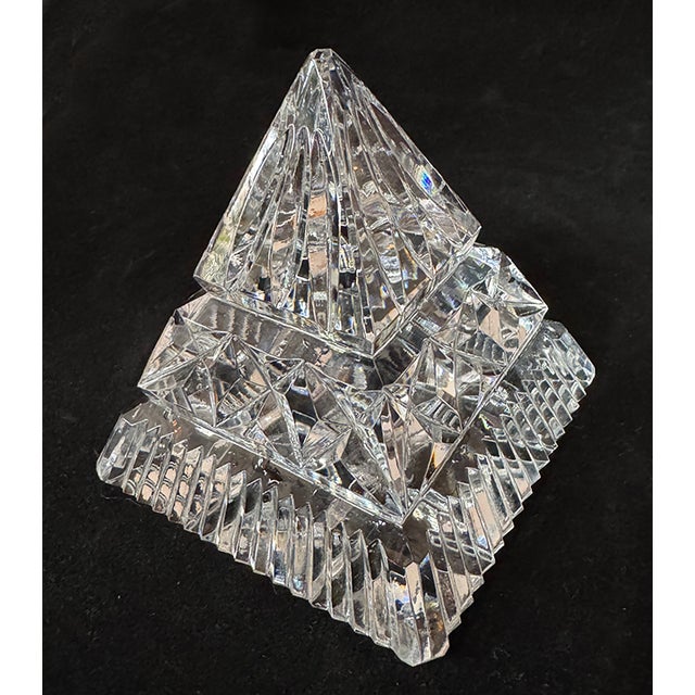 1970s 1970s Waterford Crystal Pyramid Paperweight For Sale - Image 5 of 12