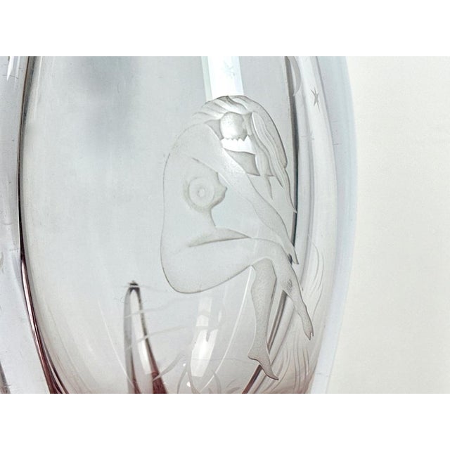 Glass Alexandrite Glass Vase by Miloslav Klinger for Železný Brod, 1960s For Sale - Image 7 of 8