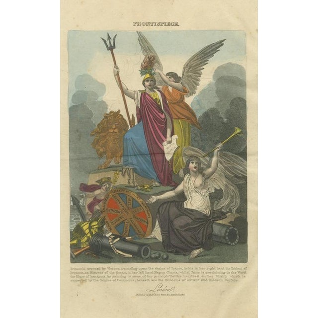 Blue Richard Evans, Nude, Britannia Crowned by Victory with Fame and the British Lion, 1816, Engraving For Sale - Image 8 of 8