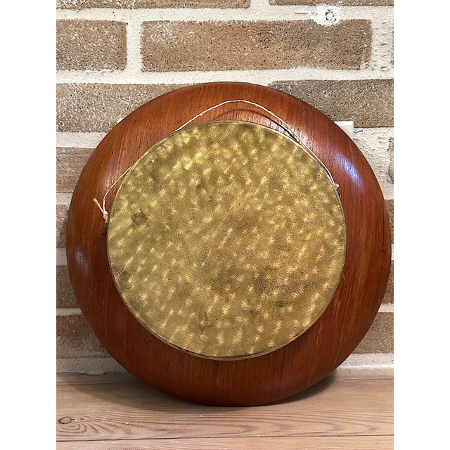 Mid-Century Modern Italian Teak Wall Clock, 1960s For Sale - Image 4 of 5