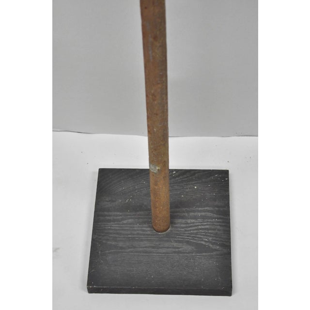 Vintage Carved Wood Figural Lawn Jockey Gentleman in Top Hat Horse Hitch Stand For Sale - Image 11 of 16