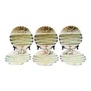 Late 19th Century William Adderley Shell-Form Asparagus Plates- Set of 6 For Sale