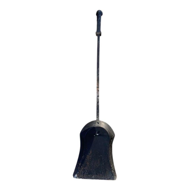 Antique 1900s Arts & Crafts Wrought Iron Fireplace Tool Set Poker Shovel Tongs Stand For Sale - Image 12 of 18