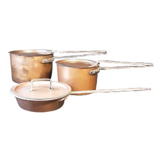 Vintage Hand-Forged Copper Holloware Set- 6 Pieces For Sale