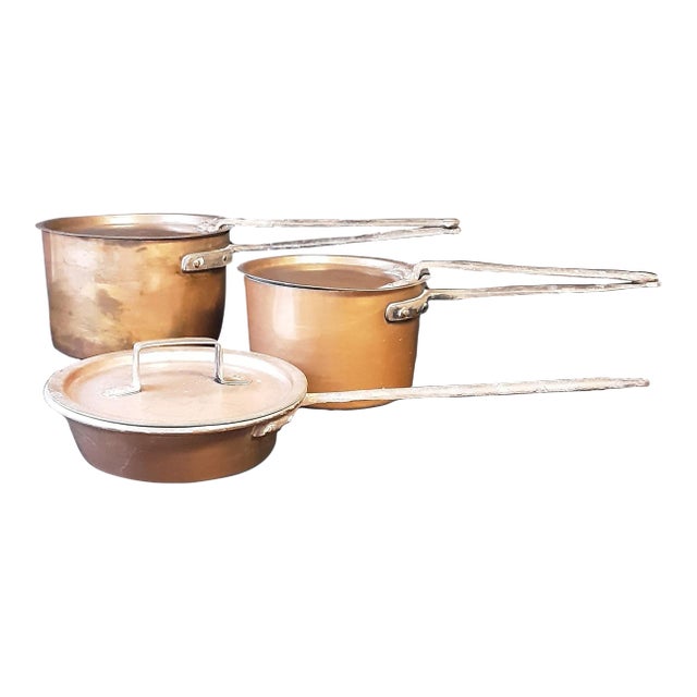 Vintage Hand-Forged Copper Holloware Set- 6 Pieces For Sale