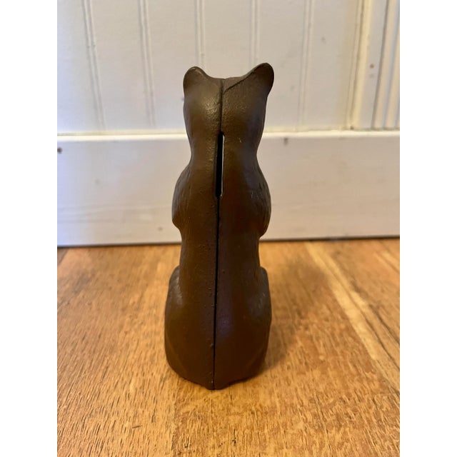 American Early 20th Century Begging Bear Cast Iron Still Toy Bank For Sale - Image 3 of 6