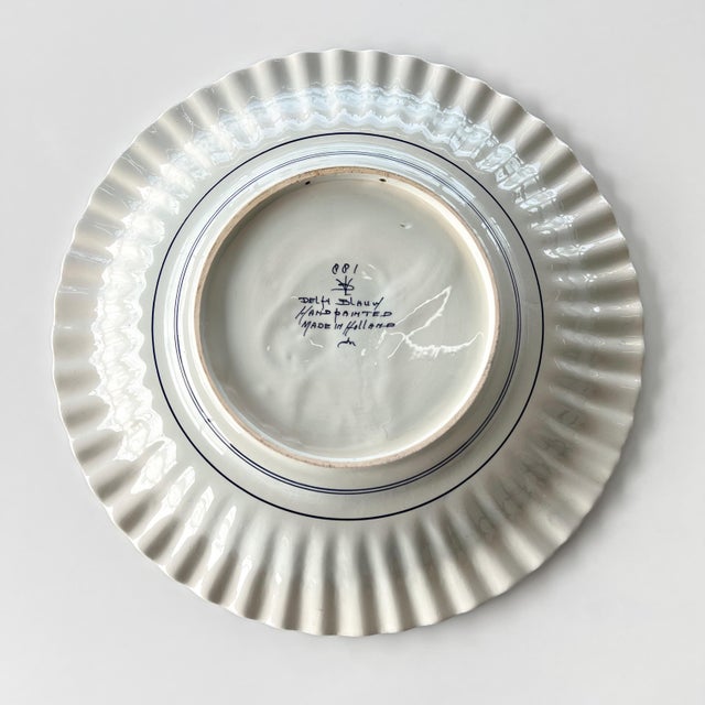 1970s Hand Painted Dutch Platter For Sale - Image 6 of 7