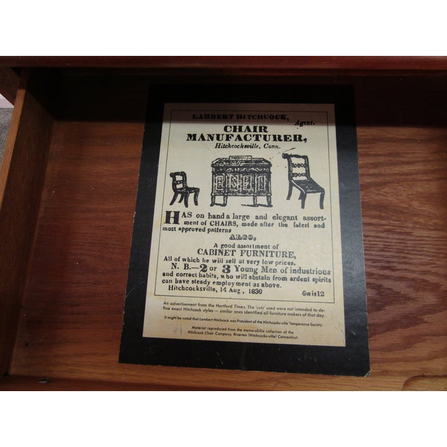 Hitchcock Solid Maple Paint Decorated Nightstand For Sale - Image 6 of 8