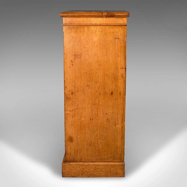 1890's Antique Banker's Chest of Drawers For Sale - Image 4 of 12