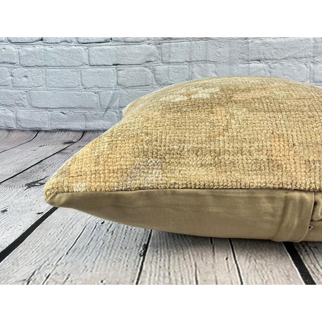 Turkish 20 x 20 Rug Pillow Bosporus Azure Turkish Pillow Cushion Cover For Sale - Image 3 of 4