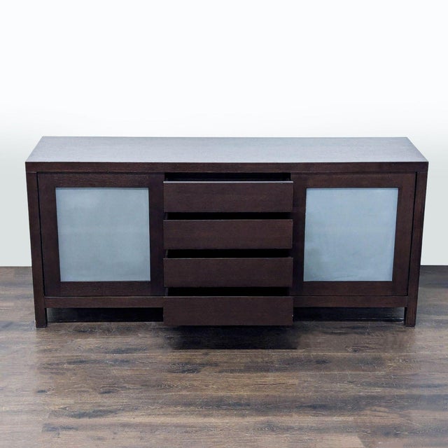 Modern Crate & Barrel Four Drawer Sideboard For Sale - Image 3 of 11