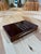 Modern Vintage Italian Burl Wood and Chrome Decorative Box For Sale - Image 3 of 8