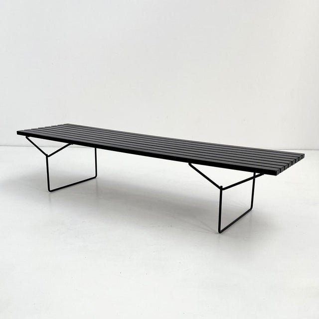 Slat Bench attributed to Harry Bertoia for Knoll International, 1960s, in Good conditions. Designed 1950 to 1959 This...