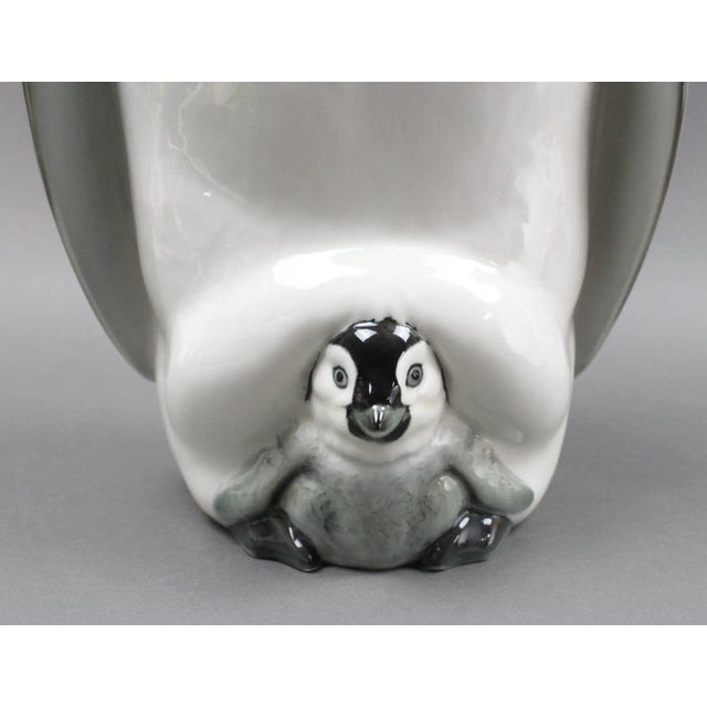 Mid 20th Century Mid 20th Century Hutschenreuther Germany Vintage Porcelain Penguin With Baby Sculpture Figure For Sale - Image 5 of 7