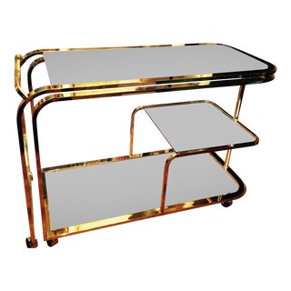Milo Baughman Expandable Tea/Bar Cart for D.I.A. For Sale