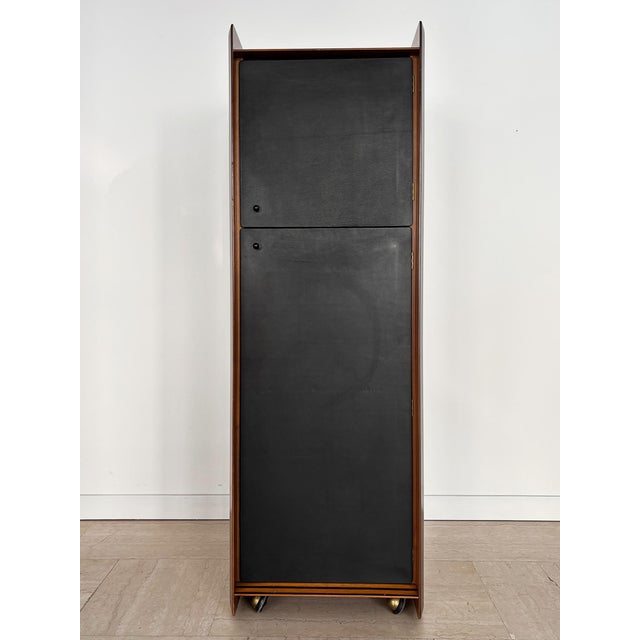 Vintage Container and Chest of Drawers Set in Wood and Leather by Afra & Tobia Scarpa for Maxalto, Italy, 1970s, Set of 2 For Sale - Image 11 of 18