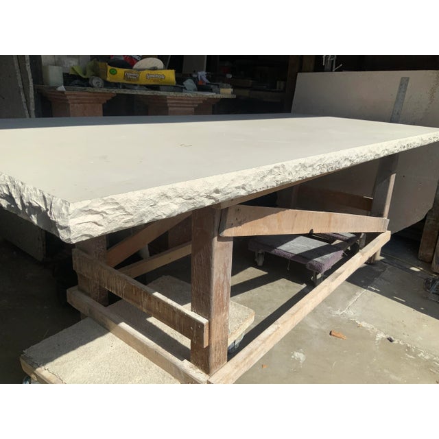 Travertine beige Live edge top. Top can be used indoor or outdoor. Top in in impeccable condition, like new. The top has...