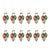 Contemporary Glass Reflector Ornament Drop (Set of 12) For Sale - Image 3 of 3