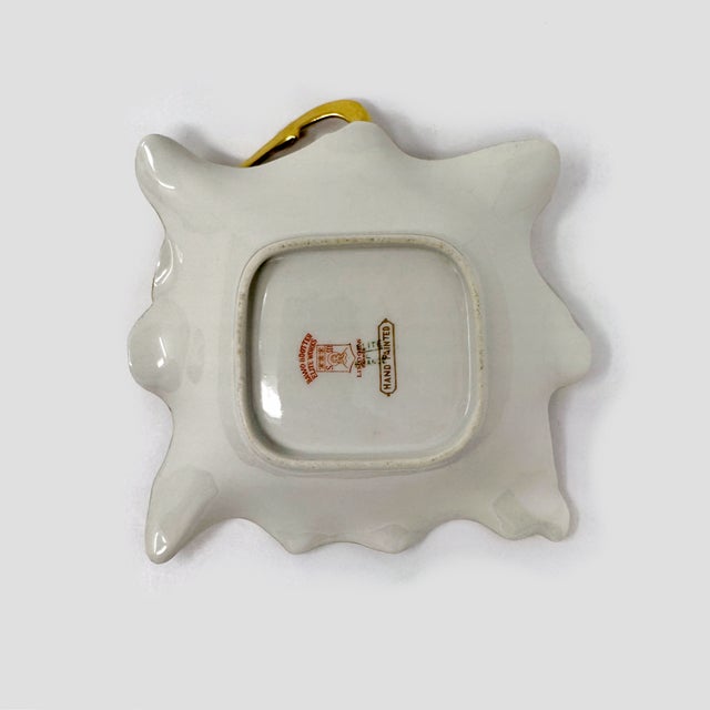 Early 20th Century Antique Bawo & Dotter Elite Works Limoges France Nappy Handled Floral Dish For Sale - Image 5 of 5