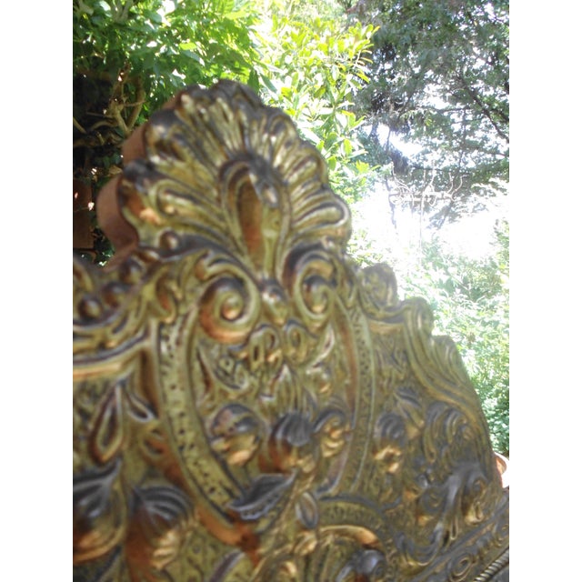 Metal Mirror Cabinet in Embossed Brass, 1950s For Sale - Image 7 of 18