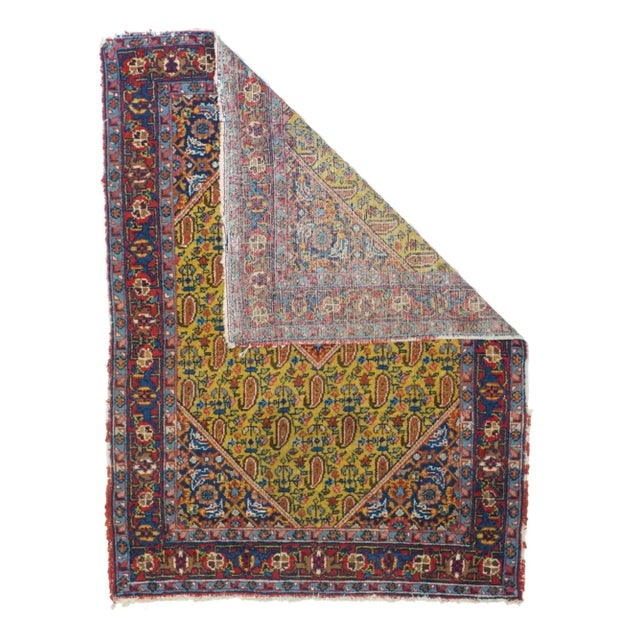 Antique Senneh Rug 2'10'' x 3'10'' For Sale - Image 4 of 11