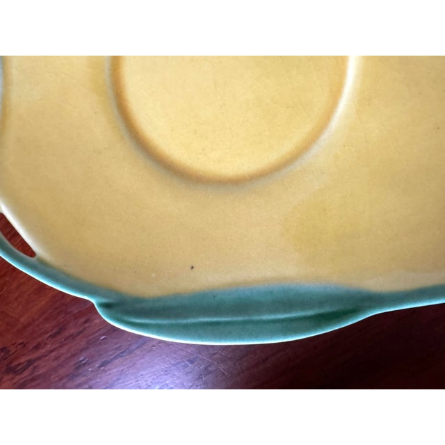 Vintage Vallona Starr California Snack Set, Yellow Floral Luncheon Plates & Cups (Set of 3), 1940s–50s For Sale - Image 10 of 12