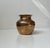 Small chubby vase in patinated light bronze. Unknown Scandinavian maker/designer in a style reminiscent of Just Andersen...