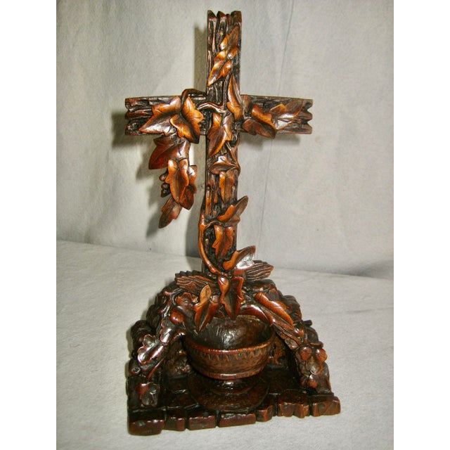 This 19 century black forest Holy Water cross totally hand don present the most sophisticated carving you can hop for ,...