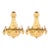 Late 20th Century French Louis XVI Gold Deer Chandeliers - Pair For Sale