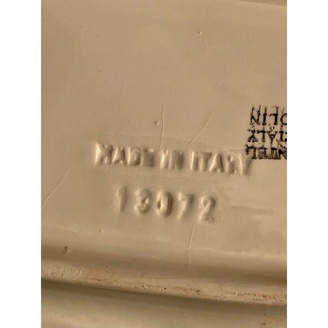 1970s Vintage Italian Porcelain Eggplant Butter Dish For Sale - Image 5 of 6