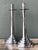 Vintage Stepped Base Chrome Candlesticks For Sale - Image 11 of 12