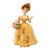 1950s Japanese Porcelain Lady Figurine in Yellow Gown With Rhinestones & Flowers For Sale