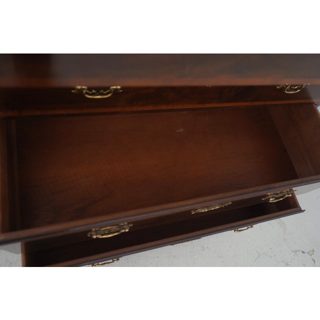 Henredon Henredon Aston Court Burl Walnut 9 Drawer Highboy Chest For Sale - Image 4 of 16