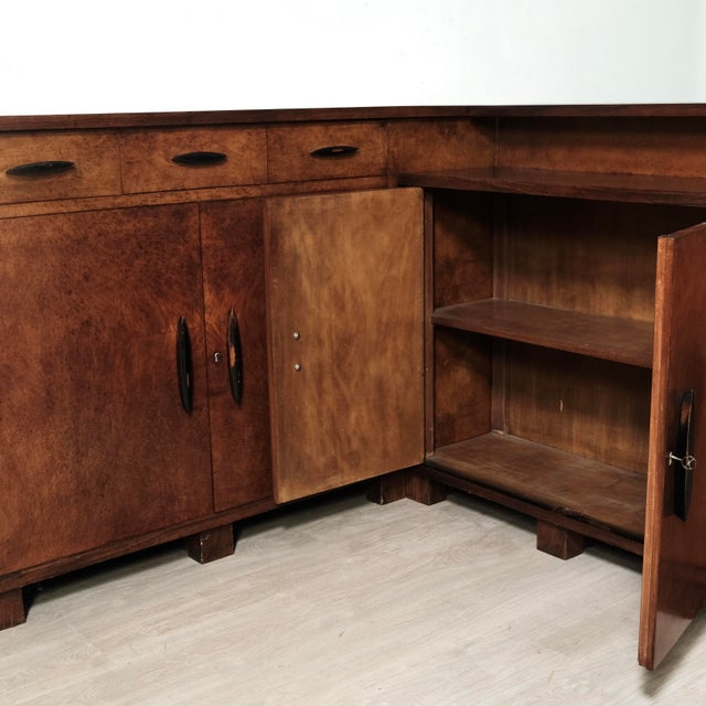 Vintage Rationalist Wooden Corner Sideboard, 1940s, Set of 2 For Sale - Image 15 of 18
