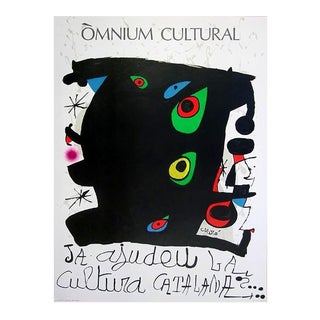 1974 Omnium Cultural Barcelona Joan Miro Exhibition Poster For Sale
