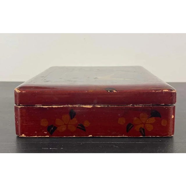 Japanese Lacquered Box, 1880 For Sale - Image 3 of 11