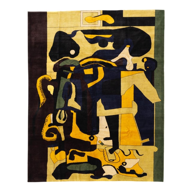French Artistic Design Inspired by Le Corbusier Rug 7'2" X 9'0" For Sale
