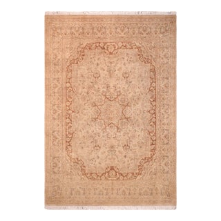 Floral 1990's Pak-Persian Tan/Brown Wool Rug - 8'1'' X 10'3'' For Sale