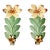 1920s Antique Italian Boho Chic Hollywood Regency Flora Tole Tiebacks - Set of 2. For Sale