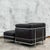 Black Vintage Italian Contemporary Cassina Lc2 Petite Modele Corbusier Leather Chair and Ottoman For Sale - Image 8 of 10