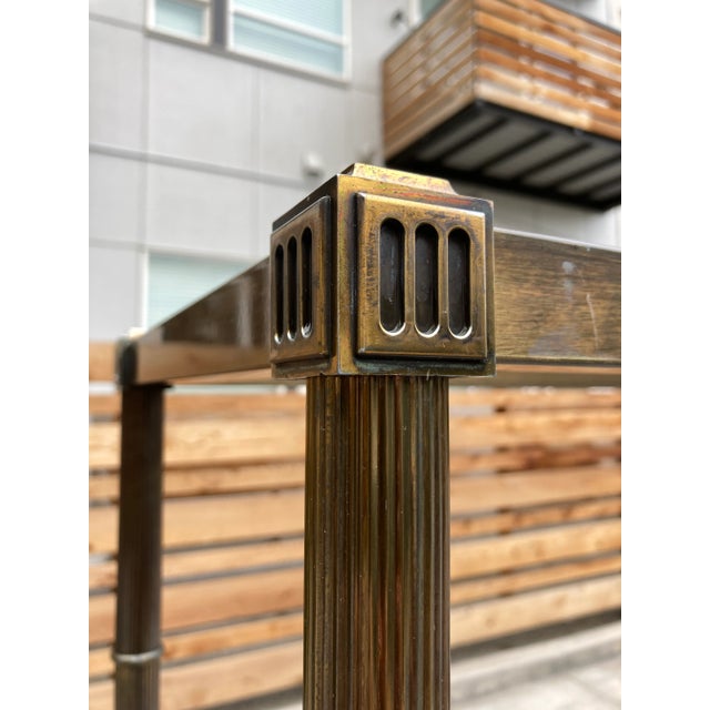 Aged Brass Étagère From Mastercraft For Sale - Image 11 of 13
