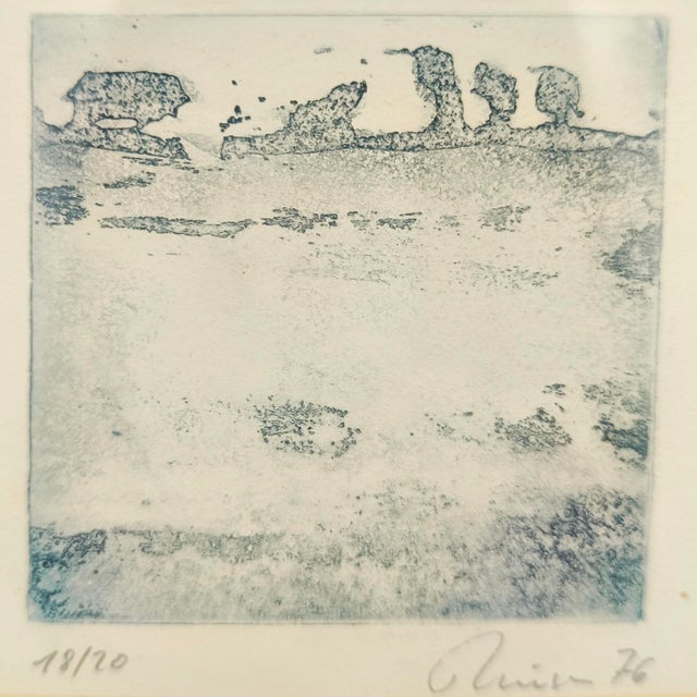 Unknown, Landscapes, 1970s, Etchings on Paper, Framed, Set of 3 For Sale - Image 9 of 11