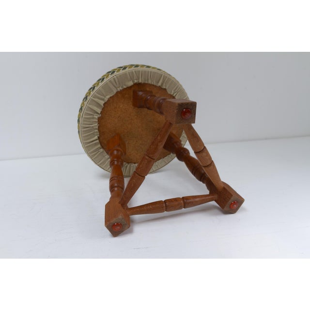 Mid-Century Danish Oak Tripod Stool, 1950s For Sale - Image 14 of 18