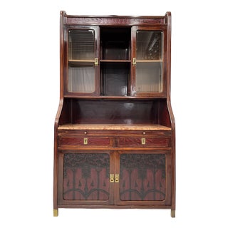 Vienna Secession Cupboard with Floral Panels by Jacob & Josef Kohn, 1890s For Sale