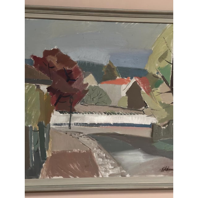 Bengt Eklund, Landscape, 1951, Oil Painting on Canvas, Framed For Sale - Image 4 of 18