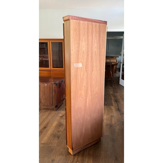 Brown Vintage Danish Mid-Century Modern Teak Corner China Cabinet / Curio Cabinet by Skovby For Sale - Image 8 of 12